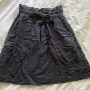 Navy Paper bag skirt